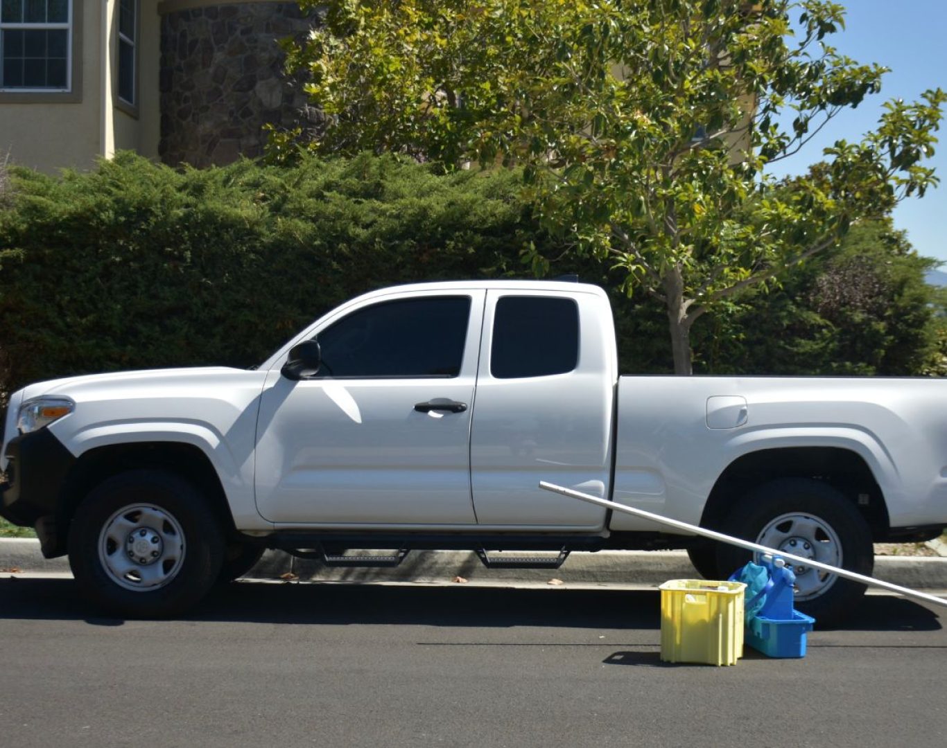 A Pool Service and Repair technician working in Anaheim, CA performing pool service with precision, demonstrating trust and professionalism. Pool Service near me.