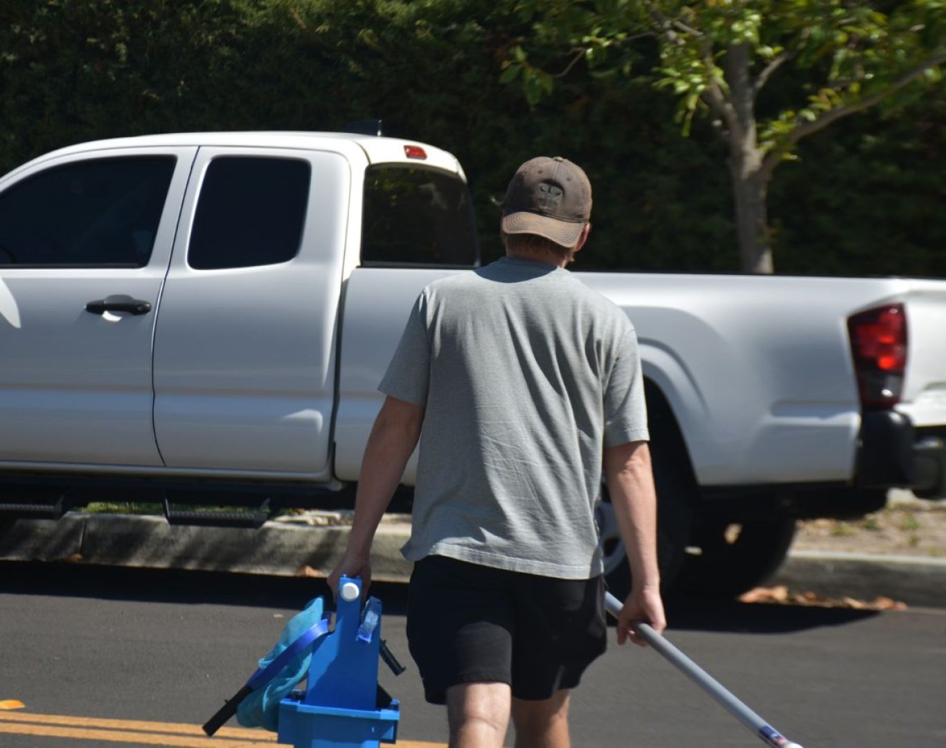 A Pool Service and Repair expert performing pool service in Yorba Linda, CA, showing dedication, skill, and trusted care for local pools. Pool Service near me.